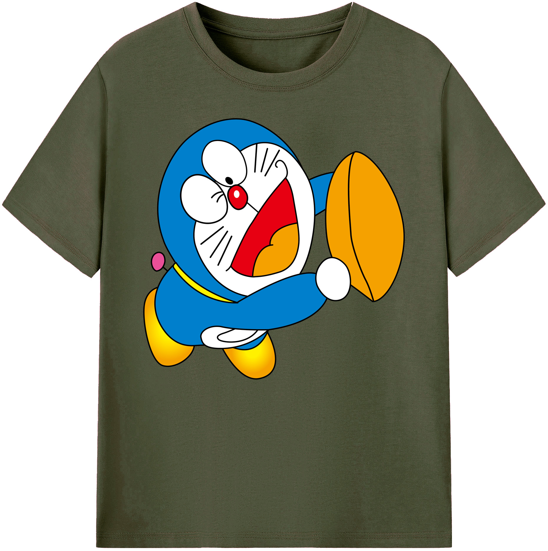 （画像用） ドラえもん Doraemon 綿100％ メンズ半袖Tシャツ｜肌触りやわらか＆通気性
